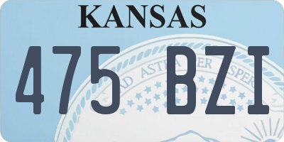 KS license plate 475BZI