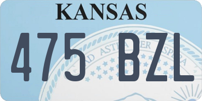 KS license plate 475BZL