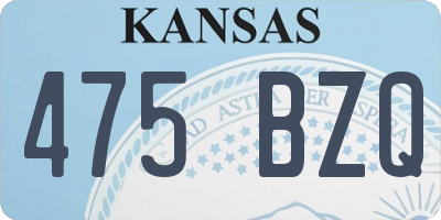 KS license plate 475BZQ
