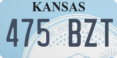 KS license plate 475BZT