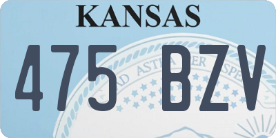 KS license plate 475BZV