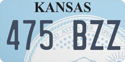 KS license plate 475BZZ