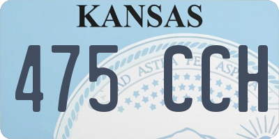 KS license plate 475CCH
