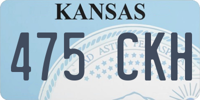 KS license plate 475CKH