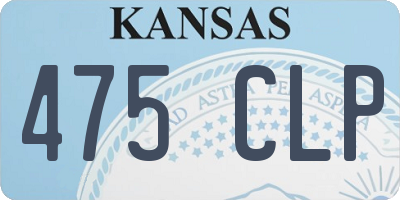 KS license plate 475CLP