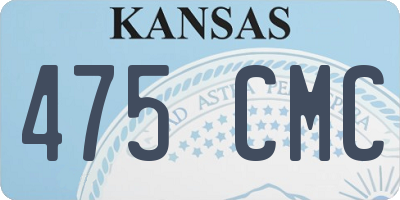 KS license plate 475CMC