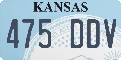 KS license plate 475DDV