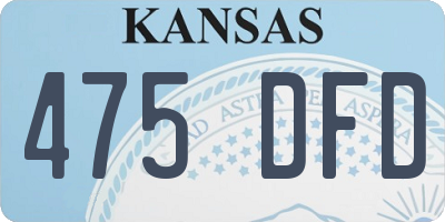 KS license plate 475DFD