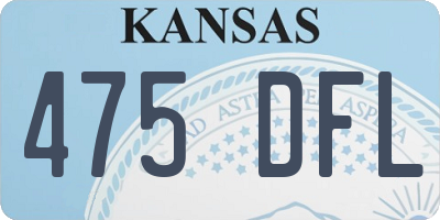 KS license plate 475DFL