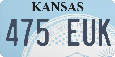 KS license plate 475EUK
