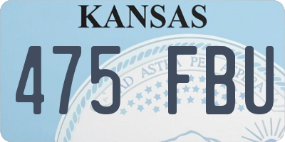 KS license plate 475FBU