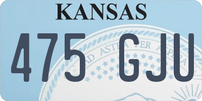 KS license plate 475GJU