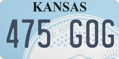KS license plate 475GOG