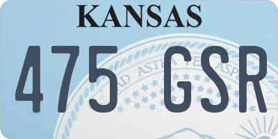 KS license plate 475GSR