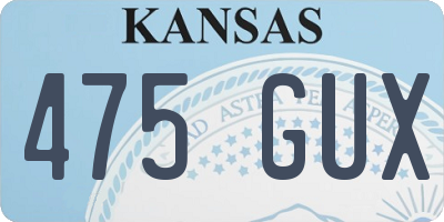 KS license plate 475GUX