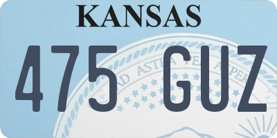 KS license plate 475GUZ