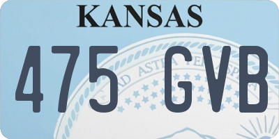 KS license plate 475GVB