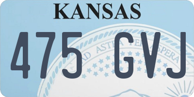 KS license plate 475GVJ