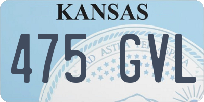 KS license plate 475GVL