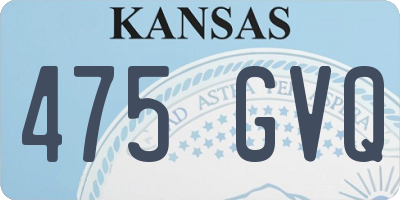KS license plate 475GVQ