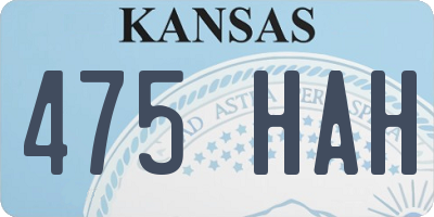 KS license plate 475HAH