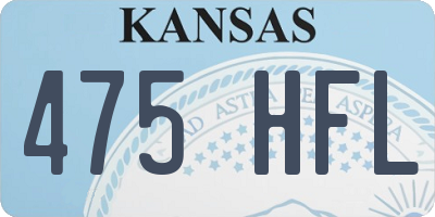 KS license plate 475HFL