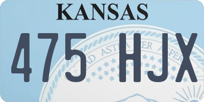 KS license plate 475HJX