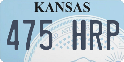 KS license plate 475HRP