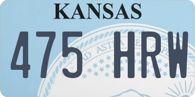 KS license plate 475HRW