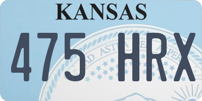 KS license plate 475HRX