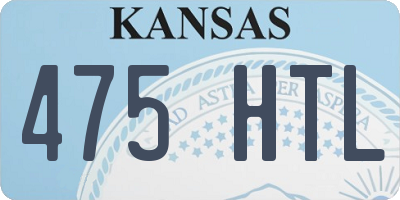KS license plate 475HTL