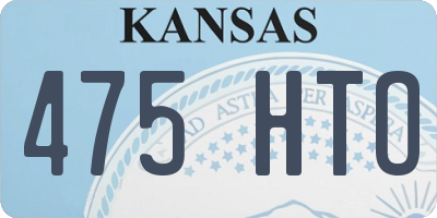 KS license plate 475HTO