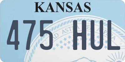 KS license plate 475HUL
