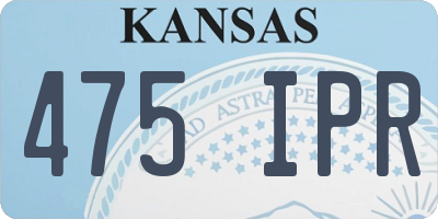 KS license plate 475IPR