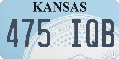 KS license plate 475IQB