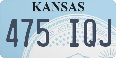 KS license plate 475IQJ