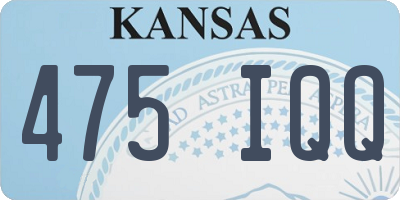 KS license plate 475IQQ