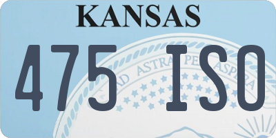 KS license plate 475ISO