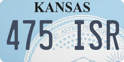 KS license plate 475ISR