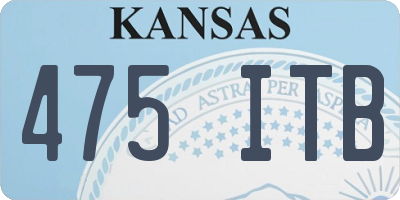 KS license plate 475ITB