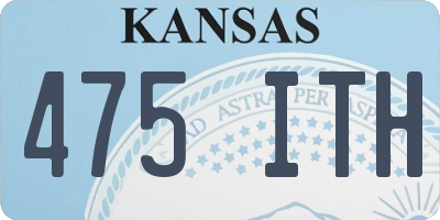 KS license plate 475ITH