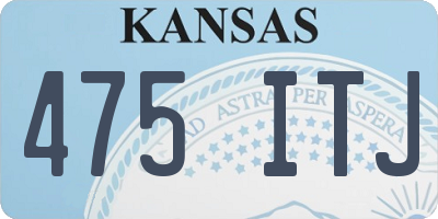 KS license plate 475ITJ