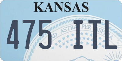 KS license plate 475ITL