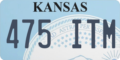 KS license plate 475ITM