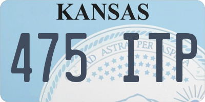 KS license plate 475ITP