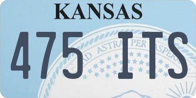 KS license plate 475ITS