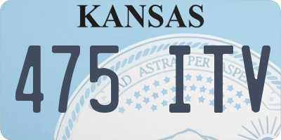KS license plate 475ITV