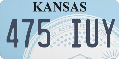 KS license plate 475IUY