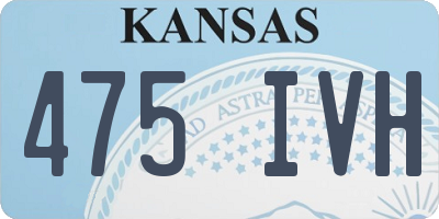 KS license plate 475IVH