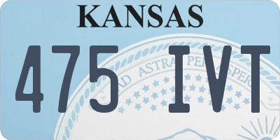 KS license plate 475IVT
